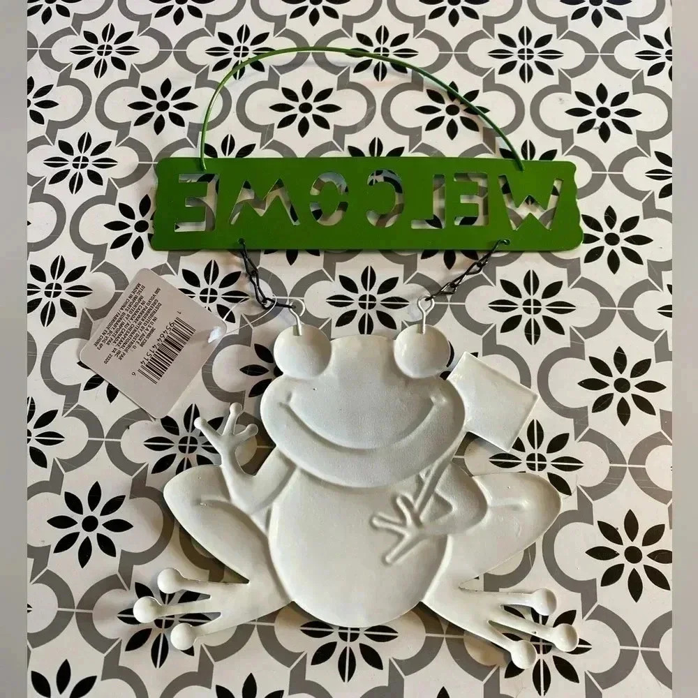 Garden Collection Frog Welcome Sign - Picture 2 of 4
